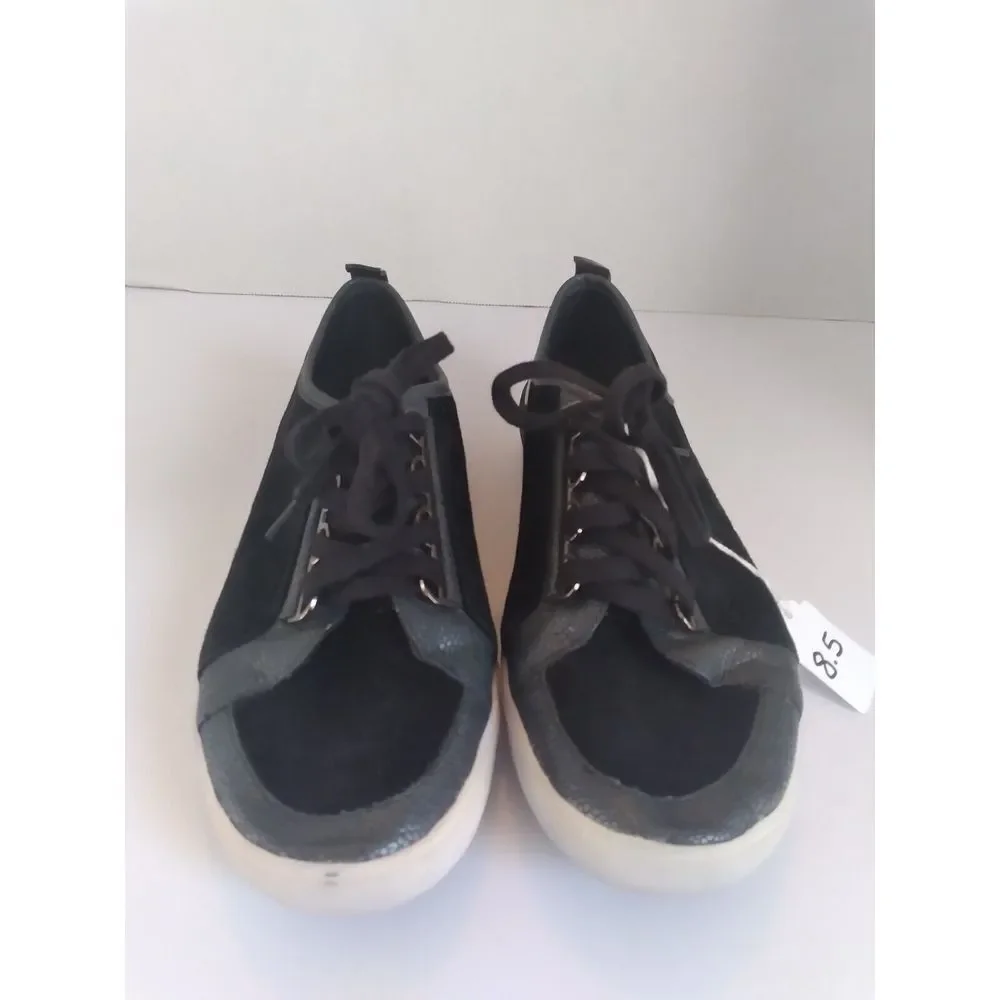 Calvin Klein Tanita Black Animal Print Suede Shoes‎ Size 8.5